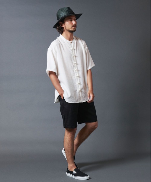 THE TWENTYSEVEN(ザ トゥエンティーセブン)の「The TWENTYSEVEN:TWILL CHEF SHORTS ツイルシェフショーツ(チノパンツ・メンズ・ホワイト/ブラック/ベージュ/オリーブ・S/M/L)」の17枚目の写真