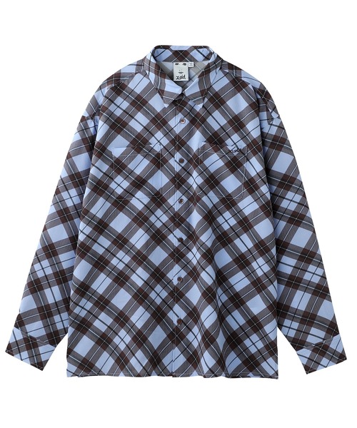 X-girl（エックスガール）の「DIAMOND PLAID SHIRT（シャツ/ブラウス・レディース・ライトグリーン/ライトブルー/ブラック・S/M）」の10枚目の写真