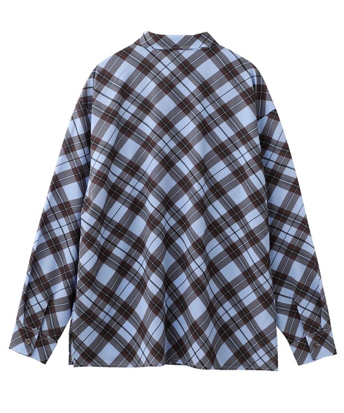 X-girl（エックスガール）の「DIAMOND PLAID SHIRT（シャツ/ブラウス・レディース・ライトグリーン/ライトブルー/ブラック・S/M）」の4枚目の写真
