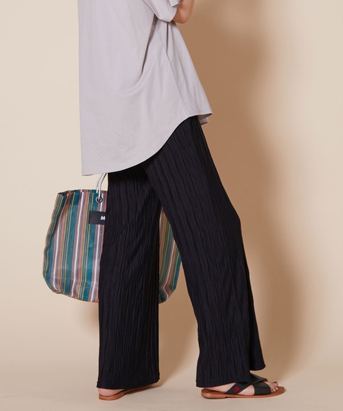 JETSET SOLO PLUS (ジェットセットソロプラス)の「ランダムワッシャー リラックスパンツ(その他パンツ・レディース・ブラック/モカ・FREE)」の2枚目の写真