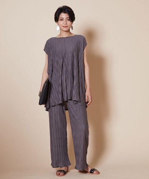 JETSET SOLO PLUS (ジェットセットソロプラス)の「ランダムワッシャー リラックスパンツ(その他パンツ・レディース・ブラック/モカ・FREE)」の14枚目の写真