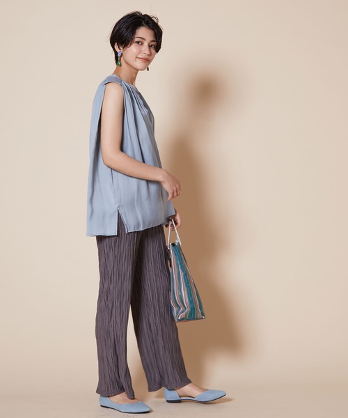 JETSET SOLO PLUS (ジェットセットソロプラス)の「ランダムワッシャー リラックスパンツ(その他パンツ・レディース・ブラック/モカ・FREE)」の10枚目の写真