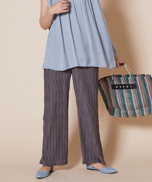 JETSET SOLO PLUS (ジェットセットソロプラス)の「ランダムワッシャー リラックスパンツ(その他パンツ・レディース・ブラック/モカ・FREE)」の4枚目の写真