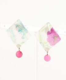 【joesstyle】*Glass Pierce* リバティとアゲートピアス(MA)