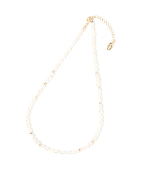 LEPSIM（レプシィム）の「淡水パールショートネックレス　954032（ネックレス・レディース・ホワイト/シルバー/ゴールド・ONE SIZE）」の3枚目の写真