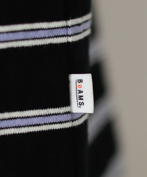 BeAMS DOT（ビームスドット）の「【WEB限定】BeAMS DOT / マルチボーダー オーバーTシャツ（Tシャツ/カットソー・メンズ・ブラック/グレー・MEDIUM/LARGE）」の12枚目の写真