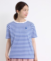 eiπe  | eiπe 40/2天竺ボーダー　カーネーション刺繍Tee(Tシャツ/カットソー)