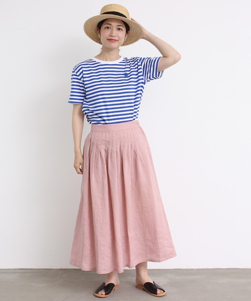 eiπe （イーペ）の「eiπe 40/2天竺ボーダー　カーネーション刺繍Tee（Tシャツ/カットソー・レディース・レッド/ブルー・FREE）」の12枚目の写真