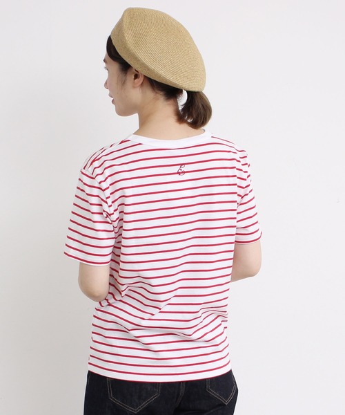 eiπe （イーペ）の「eiπe 40/2天竺ボーダー　カーネーション刺繍Tee（Tシャツ/カットソー・レディース・レッド/ブルー・FREE）」の18枚目の写真