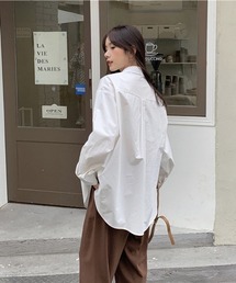 HALEY PESCA/コットン ルーズ長袖カラーシャツ