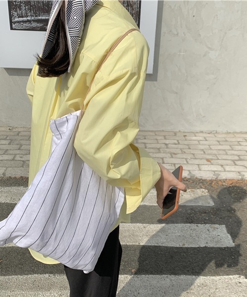 HALEY PESCA（ヘーリーペスカ）の「HALEY PESCA/コットン ルーズ長袖カラーシャツ（シャツ/ブラウス・レディース・ホワイト/ブラック/ベージュ/ライトブルー/パープル/グリーン/ブルー/イエロー/ピンク/レッド/ブルー系その他・FREE）」の15枚目の写真