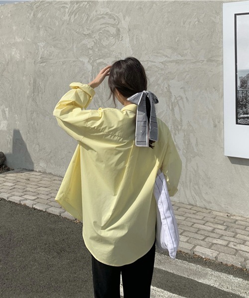 HALEY PESCA（ヘーリーペスカ）の「HALEY PESCA/コットン ルーズ長袖カラーシャツ（シャツ/ブラウス・レディース・ホワイト/ブラック/ベージュ/ライトブルー/パープル/グリーン/ブルー/イエロー/ピンク/レッド/ブルー系その他・FREE）」の17枚目の写真