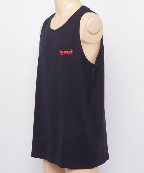 ROTAR(ローター)の「Ribbon LOGO 1p Tank ワンポイント ロゴ タンクトップ(タンクトップ・メンズ・ホワイト/ブラック/ネイビー・MEDIUM/LARGE/X-LARGE)」の8枚目の写真