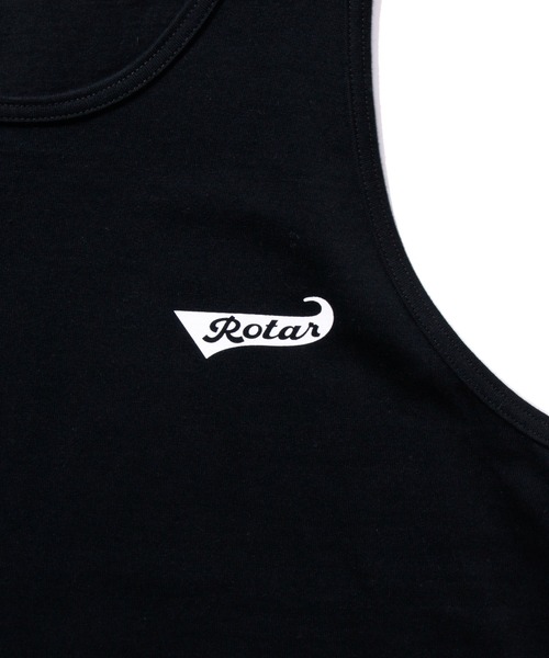 ROTAR(ローター)の「Ribbon LOGO 1p Tank ワンポイント ロゴ タンクトップ(タンクトップ・メンズ・ホワイト/ブラック/ネイビー・MEDIUM/LARGE/X-LARGE)」の3枚目の写真