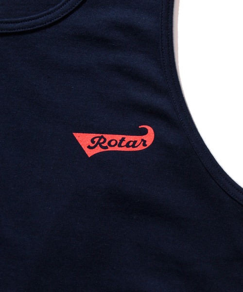 ROTAR(ローター)の「Ribbon LOGO 1p Tank ワンポイント ロゴ タンクトップ(タンクトップ・メンズ・ホワイト/ブラック/ネイビー・MEDIUM/LARGE/X-LARGE)」の6枚目の写真
