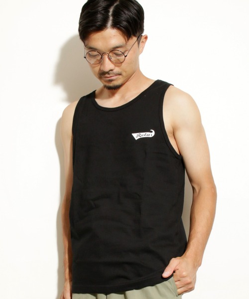 ROTAR(ローター)の「Ribbon LOGO 1p Tank ワンポイント ロゴ タンクトップ(タンクトップ・メンズ・ホワイト/ブラック/ネイビー・MEDIUM/LARGE/X-LARGE)」の14枚目の写真