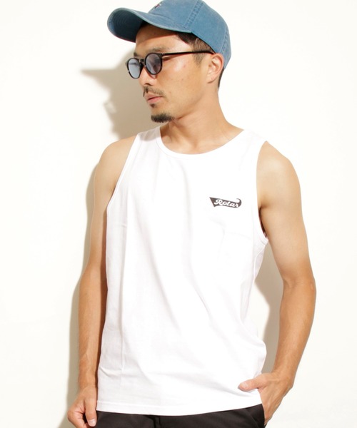 ROTAR(ローター)の「Ribbon LOGO 1p Tank ワンポイント ロゴ タンクトップ(タンクトップ・メンズ・ホワイト/ブラック/ネイビー・MEDIUM/LARGE/X-LARGE)」の15枚目の写真