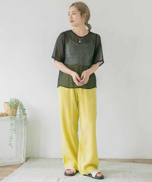 ITEMS URBANRESEARCH（アイテムズ アーバンリサーチ）の「セットシアーブラウス（シャツ/ブラウス・レディース・ブラック/グレー系その他/アイボリー・FREE）」の12枚目の写真