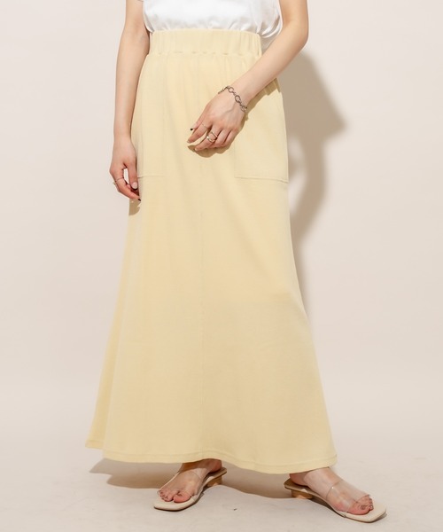 mline（エムライン）の「[mline] WEB限定 ワッフルマーメイドスカート（スカート・レディース・アイボリー/ベージュ/イエロー・FREE）」の3枚目の写真
