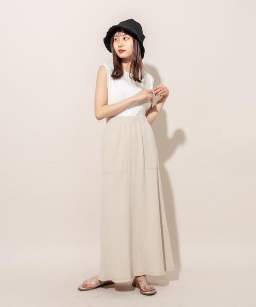 mline（エムライン）の「[mline] WEB限定 ワッフルマーメイドスカート（スカート・レディース・アイボリー/ベージュ/イエロー・FREE）」の6枚目の写真