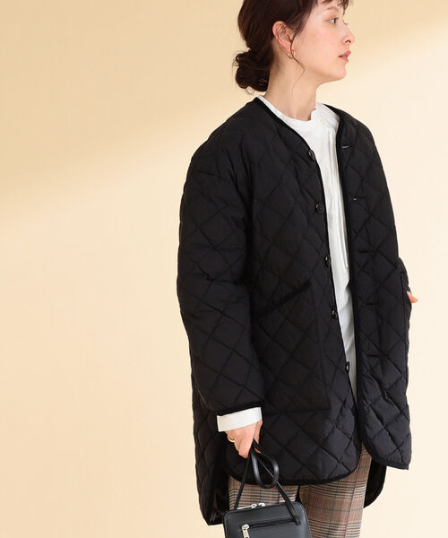 Ray BEAMS（レイビームス）の「GYMPHLEX / キルト ダウン コート（ダウンジャケット/コート・レディース・ブラック/オリーブ・12/14）」の7枚目の写真