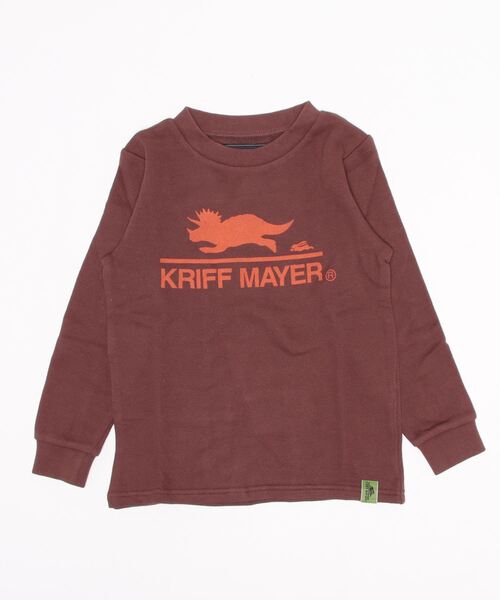 KRIFF MAYER Kid's Collection（クリフメイヤーキッズコレクション）の「ウラふわダイナソークルー（スウェット・キッズ・ネイビー/ブラウン/グレー/カーキ・130/150/170/120/140/160）」の6枚目の写真