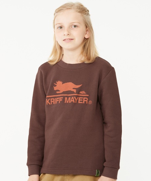 KRIFF MAYER Kid's Collection（クリフメイヤーキッズコレクション）の「ウラふわダイナソークルー（スウェット・キッズ・ネイビー/ブラウン/グレー/カーキ・130/150/170/120/140/160）」の15枚目の写真