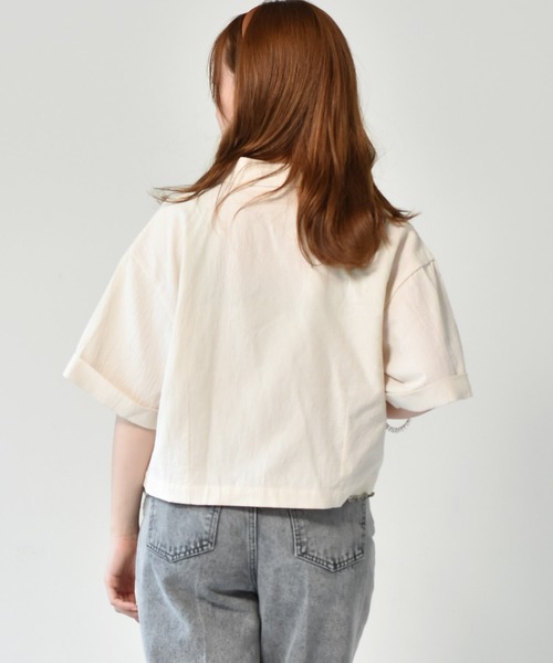 ems excite（エムズエキサイト）の「アソート開襟シャツ（シャツ/ブラウス・レディース・オレンジ/アイボリー/ブルー系その他・FREE）」の11枚目の写真