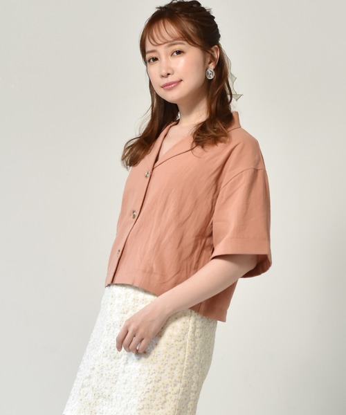 ems excite（エムズエキサイト）の「アソート開襟シャツ（シャツ/ブラウス・レディース・オレンジ/アイボリー/ブルー系その他・FREE）」の14枚目の写真