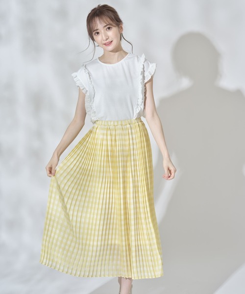 tocco closet（トッコ　クローゼット）の「吸水速乾フリル付きＴシャツ（Tシャツ/カットソー・レディース・ブラック/オフホワイト/グレイッシュベージュ・M）」の8枚目の写真
