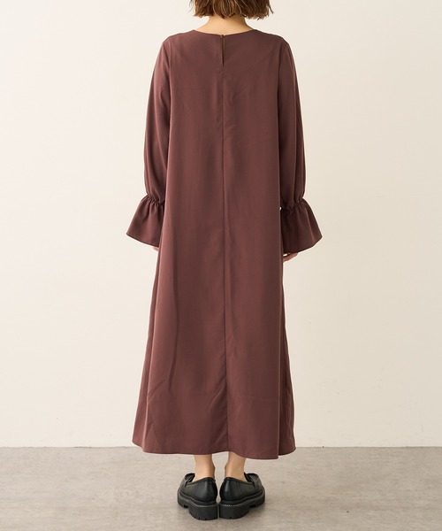 Lui's(ルイス)の「フラワープリント切替ワンピース(ワンピース・レディース・ブラウン/ネイビー・FREE)」の7枚目の写真