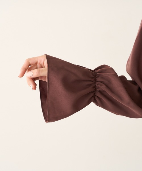 Lui's(ルイス)の「フラワープリント切替ワンピース(ワンピース・レディース・ブラウン/ネイビー・FREE)」の10枚目の写真