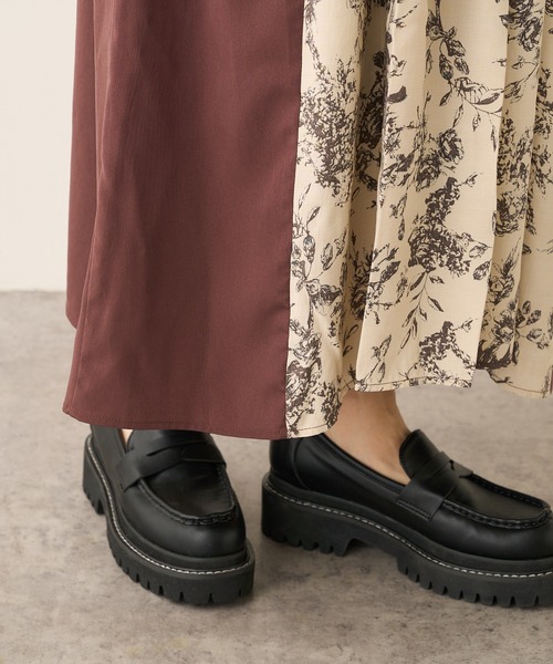 Lui's(ルイス)の「フラワープリント切替ワンピース(ワンピース・レディース・ブラウン/ネイビー・FREE)」の12枚目の写真