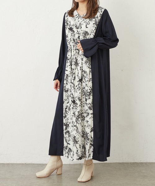 Lui's(ルイス)の「フラワープリント切替ワンピース(ワンピース・レディース・ブラウン/ネイビー・FREE)」の16枚目の写真