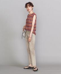 BEAUTY&YOUTH UNITED ARROWS | BY 麻マルチボーダーノースリーブ カットソー(Tシャツ/カットソー)