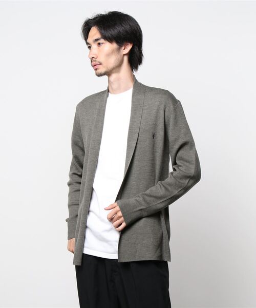 ALLSAINTS（オールセインツ）の「MODE MERINO OPEN CARDIGAN | モード メリノ オープン カーディガン（カーディガン/ボレロ・メンズ・グリーン系・S/L/M/XS）」の8枚目の写真