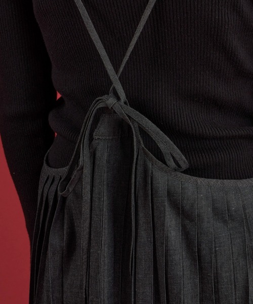 Libra Cue（リブラ キュー）の「2wayデニムプリーツキャミワンピース（デニムスカート・レディース・ブラック/ネイビー・FREE）」の14枚目の写真