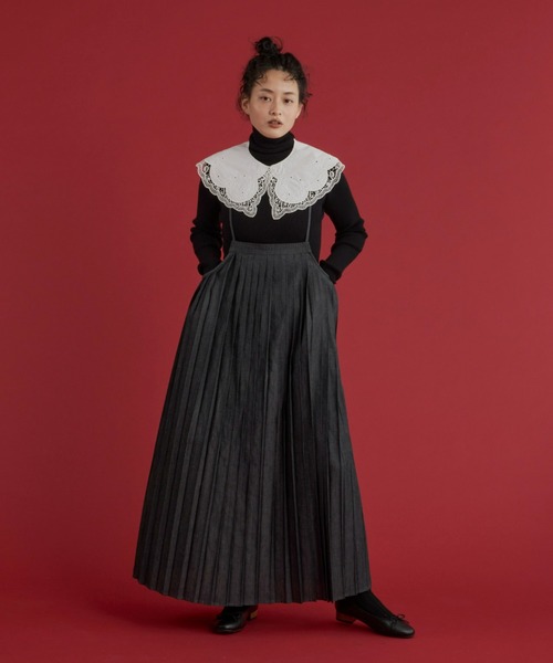 Libra Cue（リブラ キュー）の「2wayデニムプリーツキャミワンピース（デニムスカート・レディース・ブラック/ネイビー・FREE）」の18枚目の写真