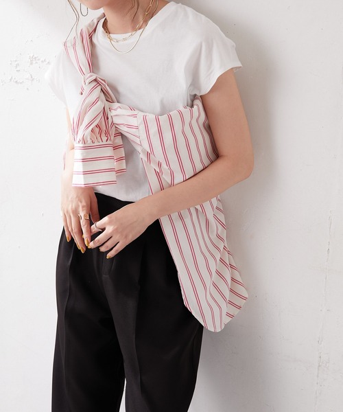 DISCOAT（ディスコート）の「ブロードビッグシャツ（シャツ/ブラウス・レディース・ピンク/グリーン/ホワイト/イエロー・FREE）」の16枚目の写真