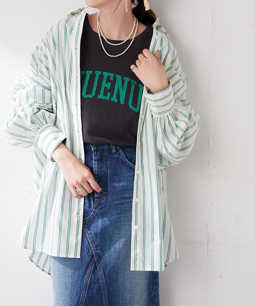 DISCOAT（ディスコート）の「ブロードビッグシャツ（シャツ/ブラウス・レディース・ピンク/グリーン/ホワイト/イエロー・FREE）」の18枚目の写真