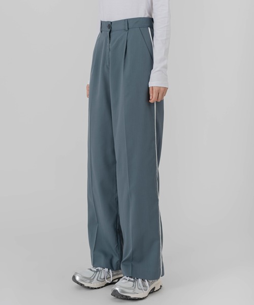 FOLLOWIN（フォロウィン）の「[FLW MADE]ハイウエストサイドラインワイドスラックス（スラックス・レディース・ブラック/ベージュ/グレー/ブルー・SMALL/MEDIUM）」の15枚目の写真