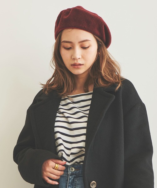 FREE'S MART（フリーズマート）の「サーモベレー（ハンチング/ベレー帽・レディース・ブラック/グレー/レッド・ﾌﾘ-）」の3枚目の写真