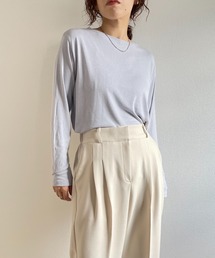 smooth touch daily tee / ボートネックスムースタッチデイリーティーシャツ