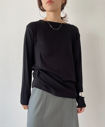 wee9s（ウィークス）の「smooth touch daily tee / ボートネックスムースタッチデイリーティーシャツ（Tシャツ/カットソー）」