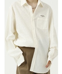 【WB ORIGINALS】Wide Dress Shirt in Crape Fabric WO21W2TP02