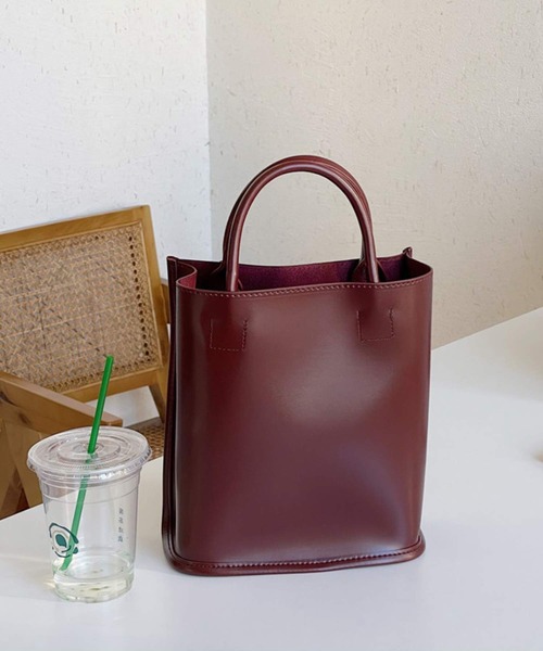 shopnikoniko（ショップニコニコ）の「巾着付き ハンドバッグ（ハンドバッグ・レディース・ベージュ/ブラック/ブラウン/ホワイト/ワイン・フリー）」の5枚目の写真