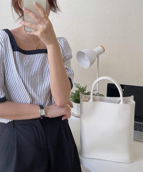 shopnikoniko（ショップニコニコ）の「巾着付き ハンドバッグ（ハンドバッグ・レディース・ベージュ/ブラック/ブラウン/ホワイト/ワイン・フリー）」の11枚目の写真