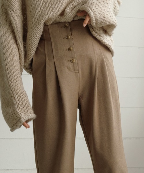 Bab（バブ）の「【WEB限定】ボタンフライストレートパンツ / セットアップ（その他パンツ・レディース・ベージュ/ブラウン/カーキ・S）」の21枚目の写真