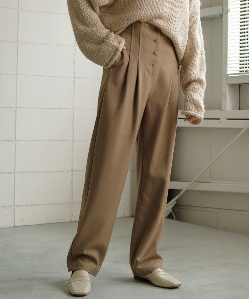 Bab（バブ）の「【WEB限定】ボタンフライストレートパンツ / セットアップ（その他パンツ・レディース・ベージュ/ブラウン/カーキ・S）」の18枚目の写真