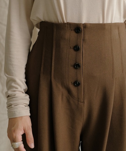 Bab（バブ）の「【WEB限定】ボタンフライストレートパンツ / セットアップ（その他パンツ・レディース・ベージュ/ブラウン/カーキ・S）」の19枚目の写真